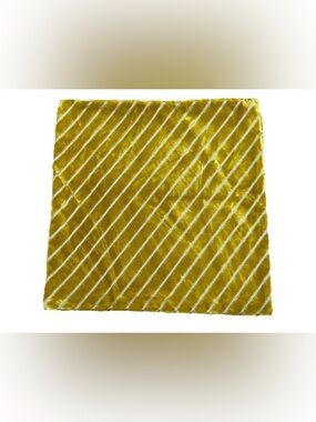 West Elm Velvet Gold Striped Pillow Cover 18x18 Inches